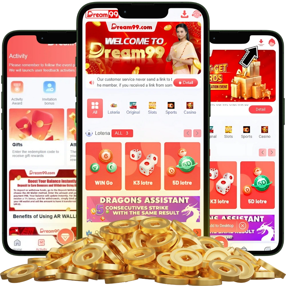 Dream99 App platform for online gaming, color prediction, and lottery games